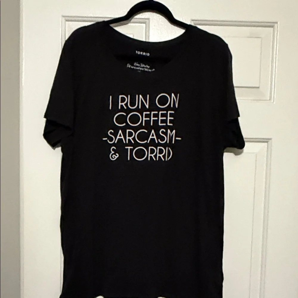 Torrid Black Graphic Tee with White Text - Picture 5 of 5